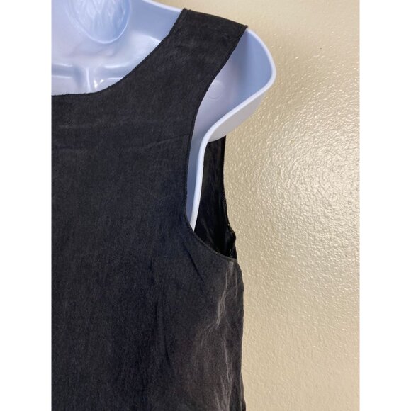 Otis & Maclain Black Silk Tank Top Size Small Lagenlook Lightweight Minimalist - Picture 12 of 16